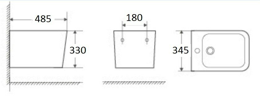 Биде WeltWasser Gelbach 005 MT-BL