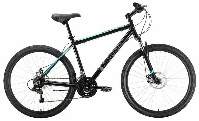 Велосипед STARK Outpost 26.1 D (HQ-0009238), рама 20", черный/голубой