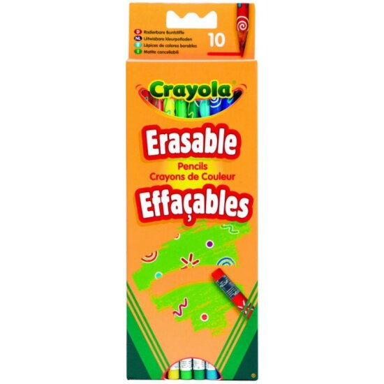 Карандаши цветные CRAYOLA 3635 с корректорами, 10 шт.