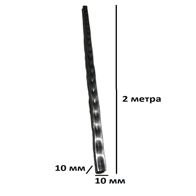 Металлопрокат художественный 2-х сторонний (труба 10х10, 2 метра), Набор 4 штуки - фотография № 3