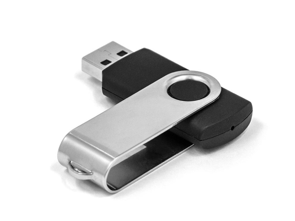 USB Flash Drive 16GB - Mirex Swivel Black 13600-FMURUS16