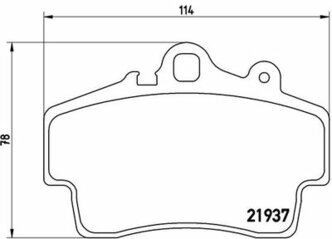 Колодки тормозные задние Porsche Boxster/Cayman 96>11 BREMBO P65007