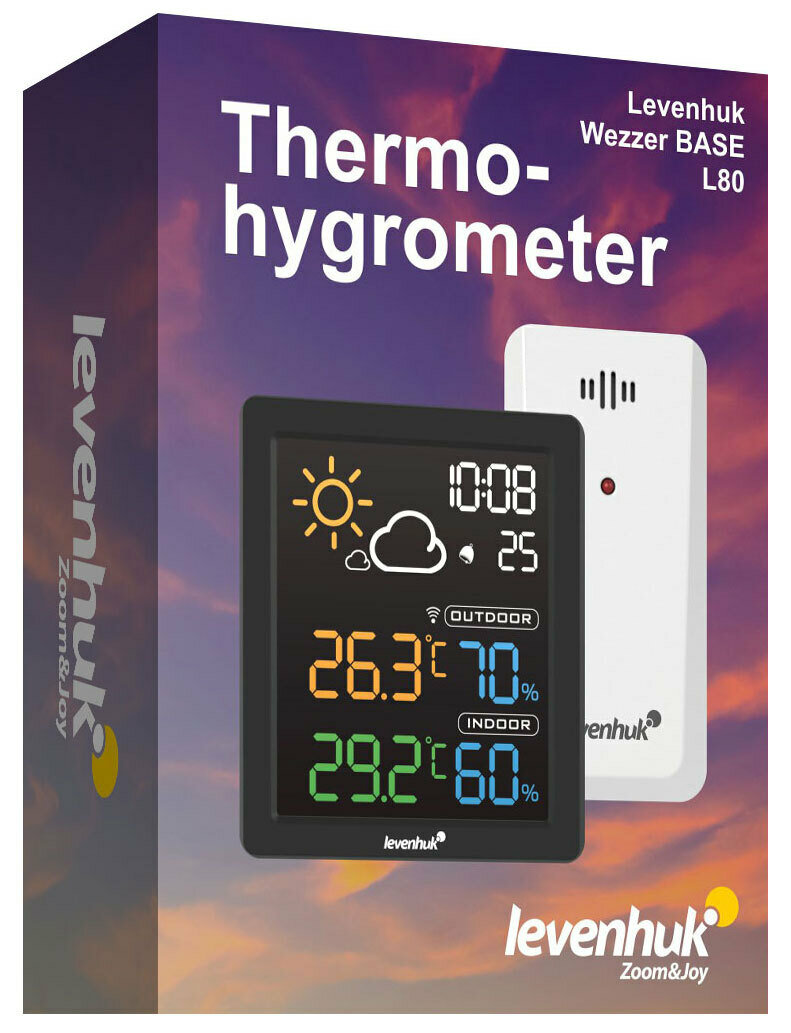 Термогигрометр Levenhuk Wezzer BASE L80 / Термометр гигрометр комнатный с наружным датчиком. - фотография № 2