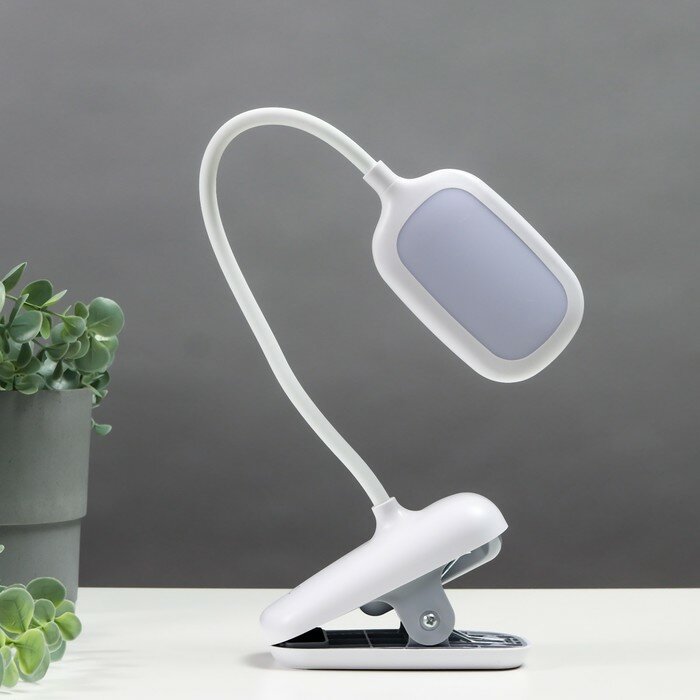 Настольная лампа 16816/1 LED 5Вт USB белый 12х6х47 см (1шт) - фотография № 6