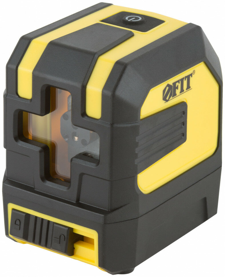 фото FIT Уровень лазерный самоуспокаивающийся, красные лучи, крест, диапазон 15 м, без треноги, чехол ( 18630 )