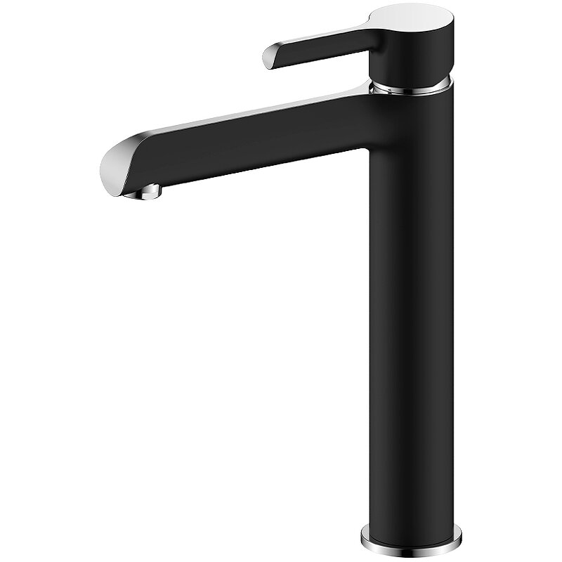 фото Смеситель для раковины Gappo G03-6 G1003-16, Черный матовый Хром