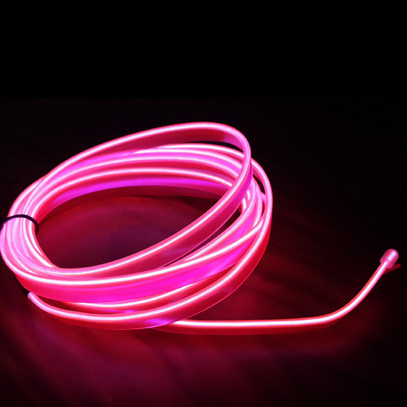 Атмосферная подсветка салона авто от прикуривателя 5м розовый/декоративная отделка салона автомобиля