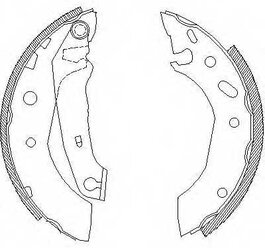 4507.01_=586SBS=518 101-SX=FSB543 !колодки барабанные\ Ford Escort 1.4i 95-96/Fiesta 96-01 REMSA 450701 1шт.