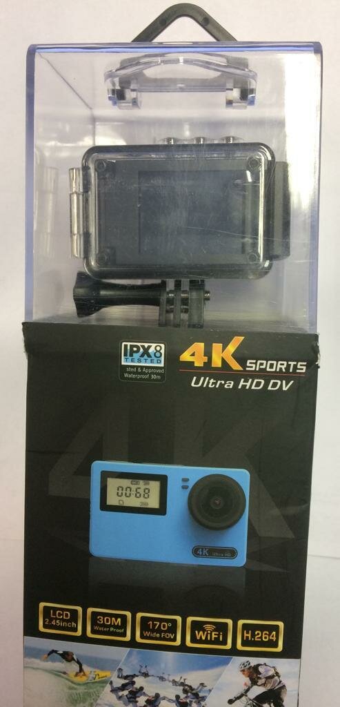 Экшн Камера 4K Sports Ultra Hd Dv с реверсивным дисплеем