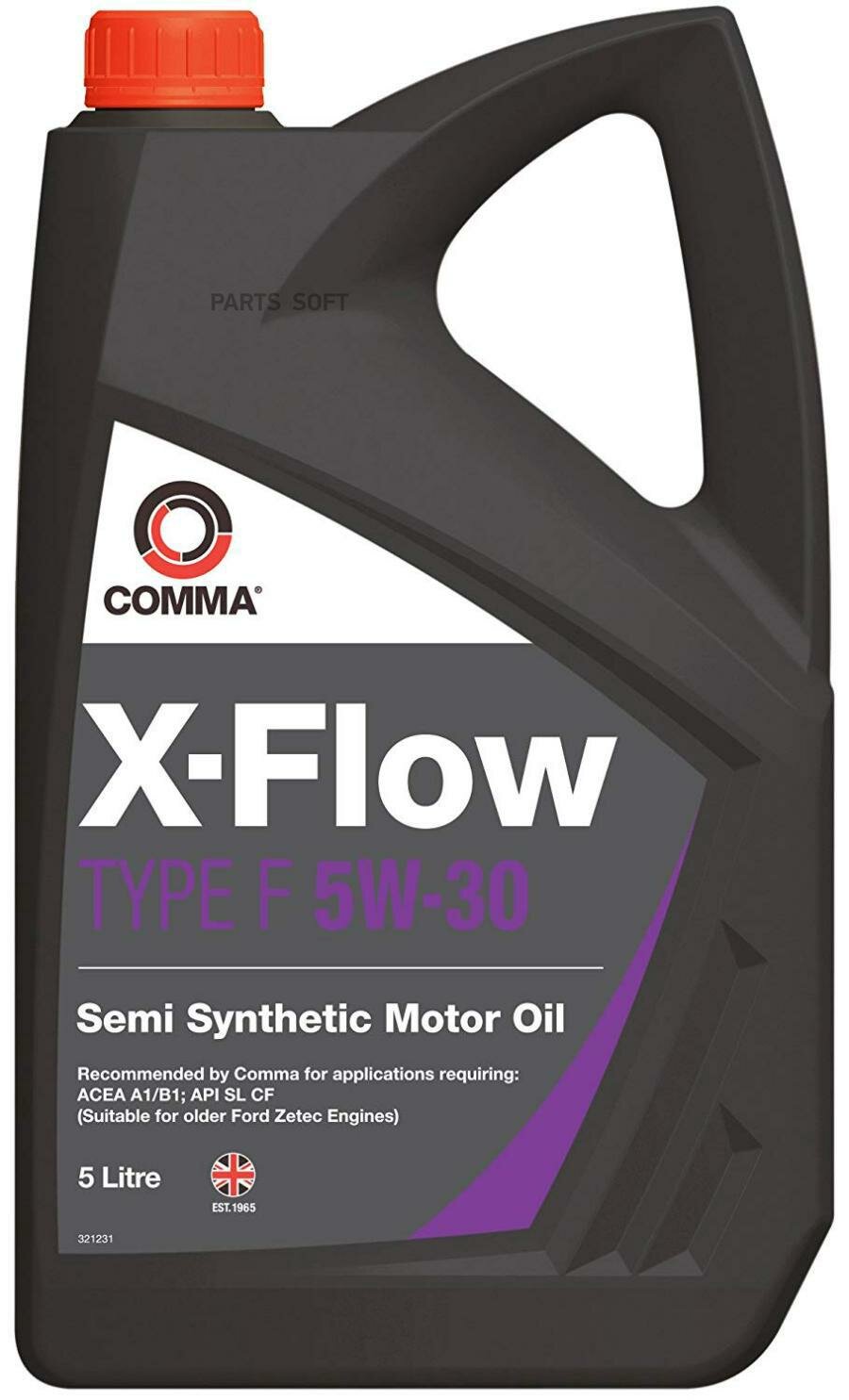 COMMA XFF5L COMMA 5W30 X-FLOW TYPE F (5L)_масло моторное!\ ACEA A5/B5, API SL/CF, FORD WSS-M2C913-A(В)