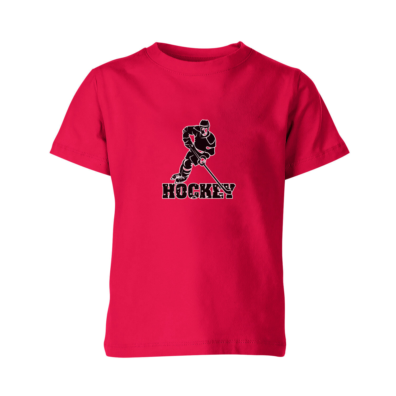 Детская футболка «hockey, хоккей, спорт, лед, шайба, клюшка» (164, темно-розовый)