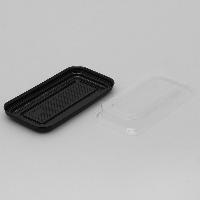Коррекс Контейнер с крышкой одноразовый, 24×12×4 см, 750 мл, цвет чёрный - фотография № 2