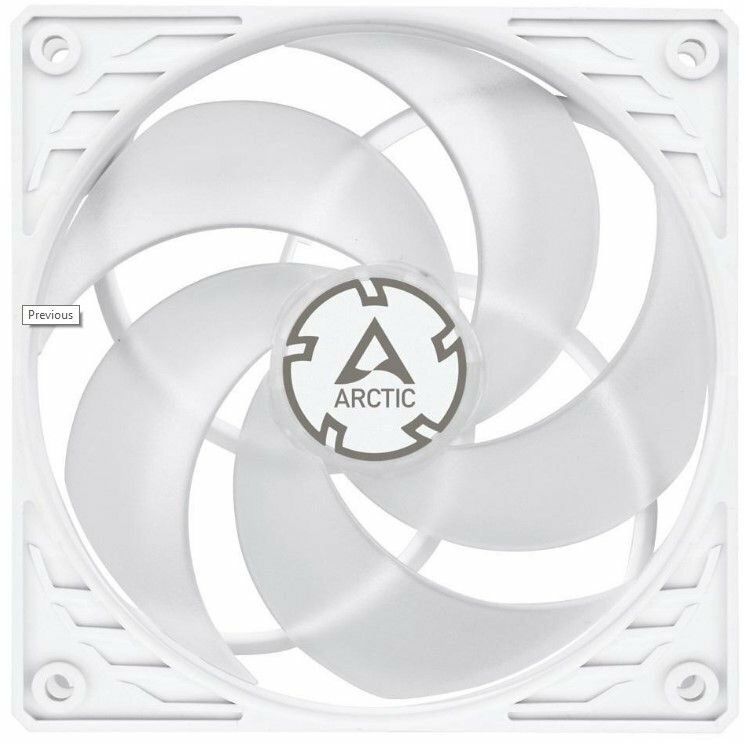 Вентилятор для корпуса Arctic Cooling P12 PWM PST White/Transparent