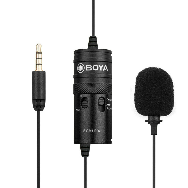 Микрофон Boya BY-M1 PRO, петличный, всенаправленный, 3.5mm