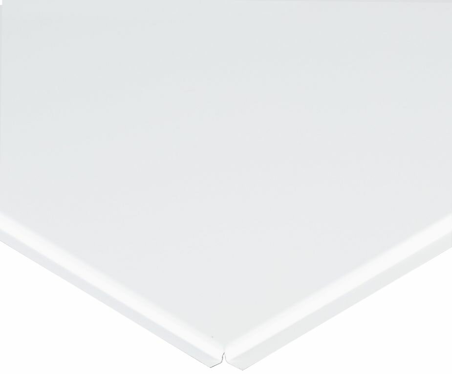 Албес кассетный потолок стальной 600х600мм (22шт) (7,92 кв.м.) кромка Тегуляр 45 / ALBES плита потолочная 600х600мм стальная белая матовая (упак. 22шт