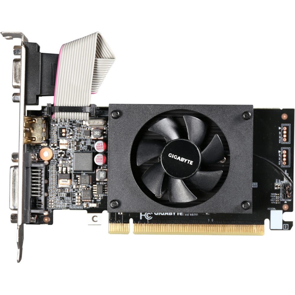 Видеокарта PCI-E Gigabyte GeForce GT 710 2024Mb, DDR3 ( GV-N710D3-2GL)