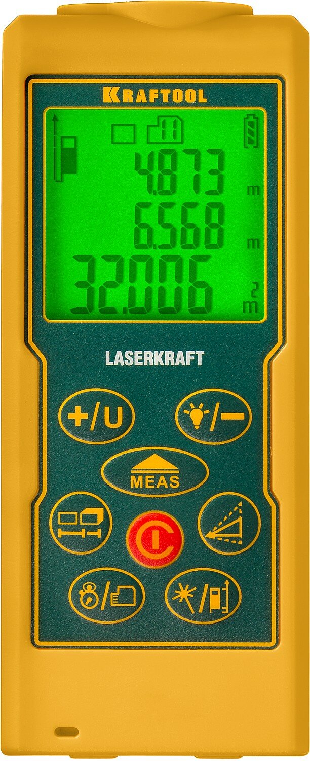 KRAFTOOL Laser-Kraft 5 см - 70 м, Лазерный дальномер (34760) - фотография № 1