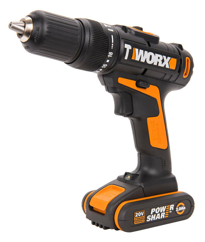 Дрель-шуруповерт ударная аккумуляторная WORX WX371.3, 20В, 40Нм, 1.5Ач x2, сумка