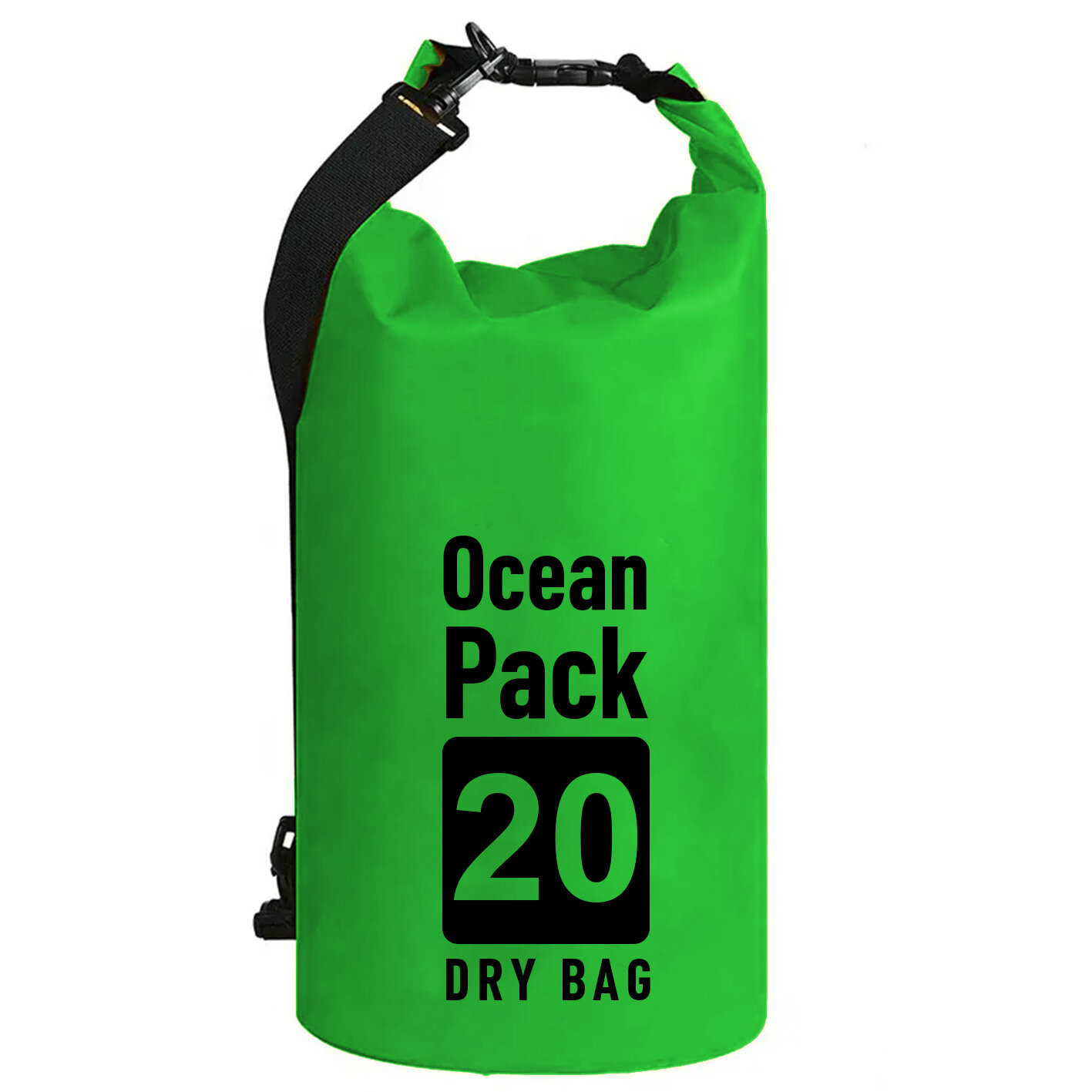 фото Водонепроницаемая сумка-баул (гермомешок) Ocean Pack 20L #03 ярко-зеленый