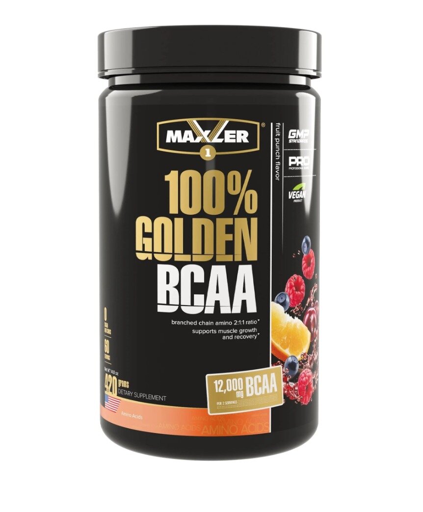 MAXLER 100% GOLDEN BCAA 420 гр., Фруктовый пунш