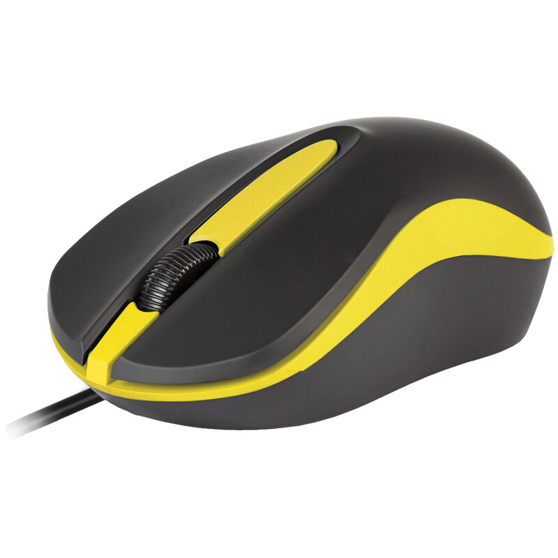 Мышь Smartbuy ONE 329, USB, черный, желтый, 2btn+Roll - 3 шт.