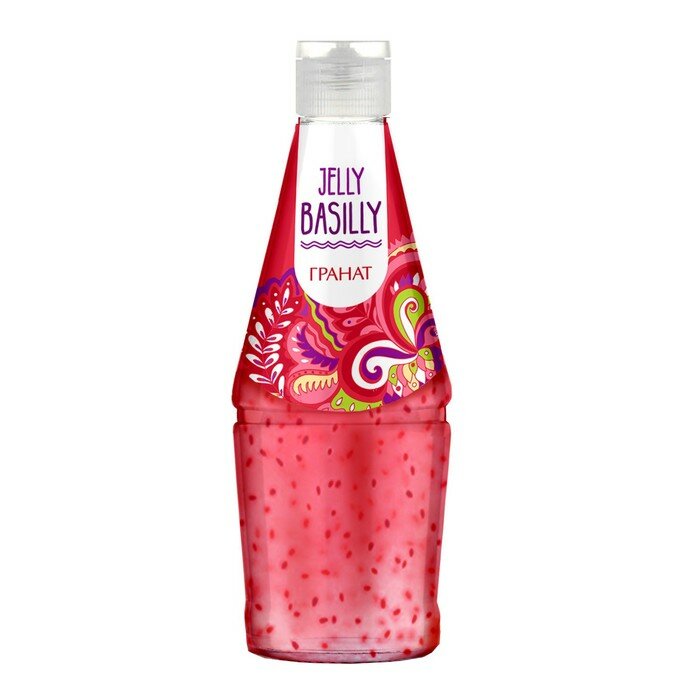 Напиток Jelly Basilly негазированный со вкусом граната и семенами базилика, 300 мл./В упаковке шт: 2 - фотография № 1