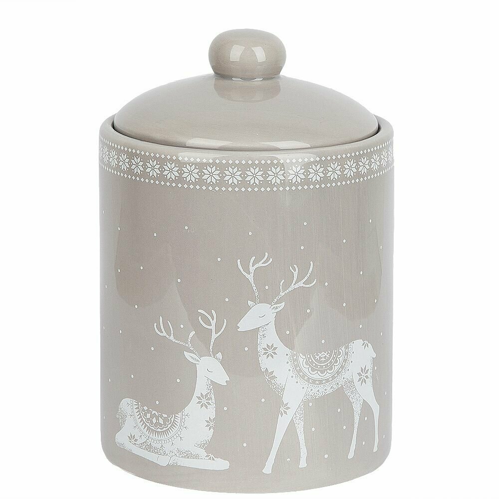 фото Банка для сыпучих продуктов Dolomite "Northland" 12х12х18см/980мл, керамика