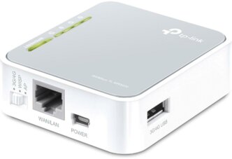 Беспроводной маршрутизатор TP-LINK TL-MR3020, 802.11n, 150Мбит/с, 2.4ГГц, 1xLAN/WAN, 1xUSB2.0, поддержка 3G/4G модема