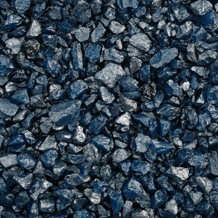 Грунт "Синий металлик" декоративный песок кварцевый, 250 г фр.1-3 мм (2 шт) - фотография № 2