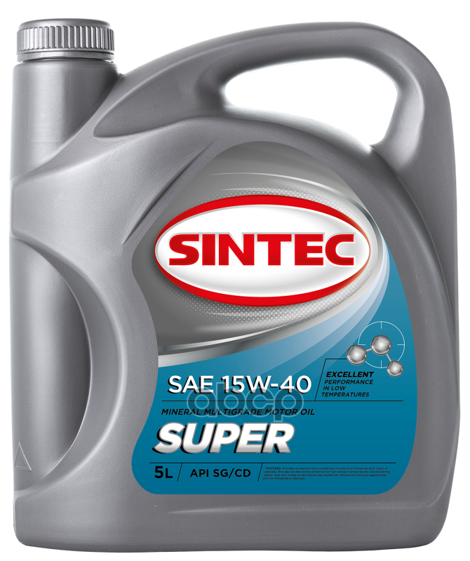 Минеральное моторное масло SINTEC Super 15W-40