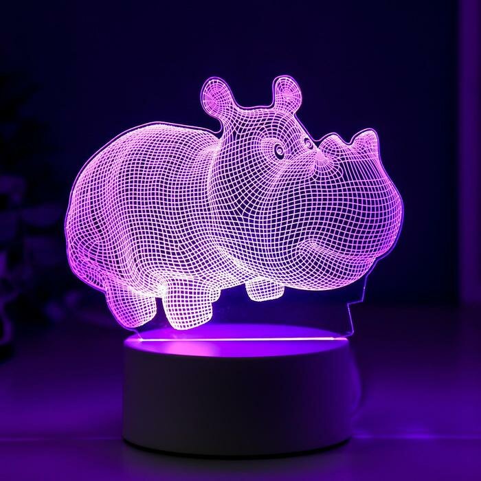 RISALUX Светильник "Бегемот" LED RGB от сети - фотография № 5