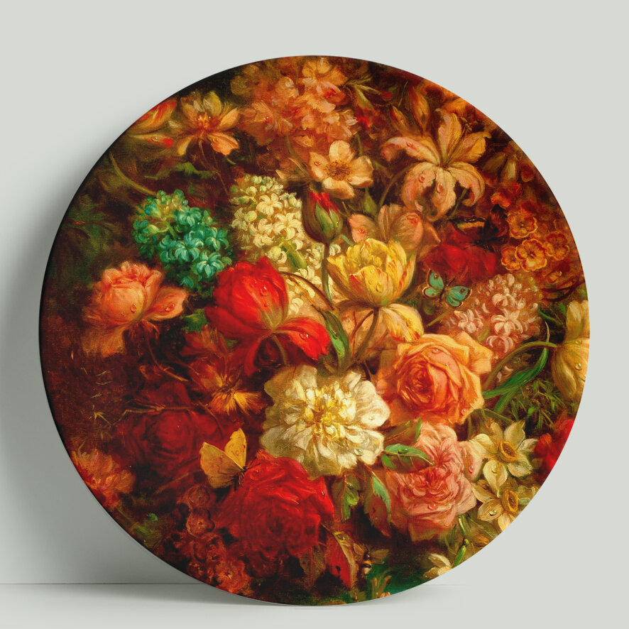 Декоративная тарелка Цветочный букет, 20 см