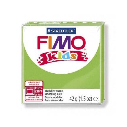 Глина полимерная Fimo Kids, брусок 42 г, светло-зеленый 51