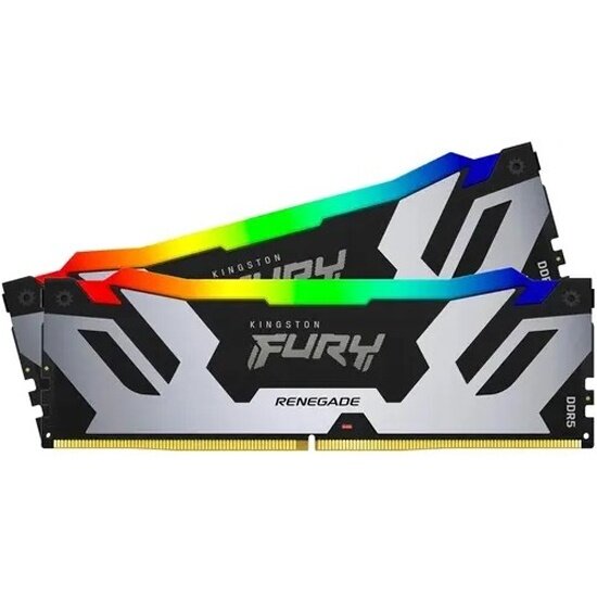 Оперативная память Kingston DDR5 64Gb (2x32Gb) 6000Mhz pc-48000 FURY Renegade RGB XMP CL32 1.35V (KF560C32RSAK2-64)