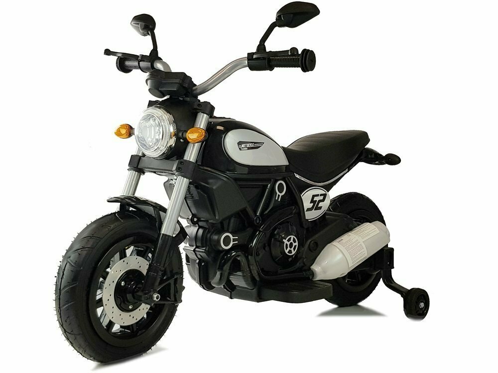 Мотоциклы QIKE Детский мотоцикл Qike Чоппер белый - QK-307-BLACK