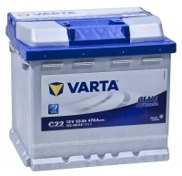 Аккумулятор автомобильный Varta Blue Dynamic C22 52 А/ч 470 A обр. пол. Евро авто (207x175x190) 552400