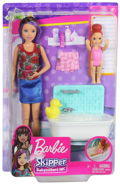 Набор Barbie Няня Купание FXH05 Барби