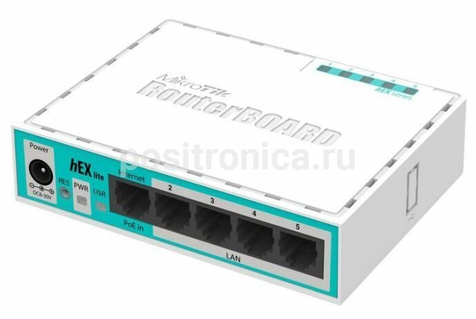 Роутер MikroTik hEX lite белый (rb750r2)