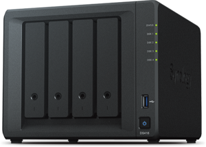 Synology QC1, 4GhzCPU / 2GB / RAID0, 1, 10, 5, 6 / up to 4HDDs SATA (3, 5' or 2, 5') / 2xUSB3.0