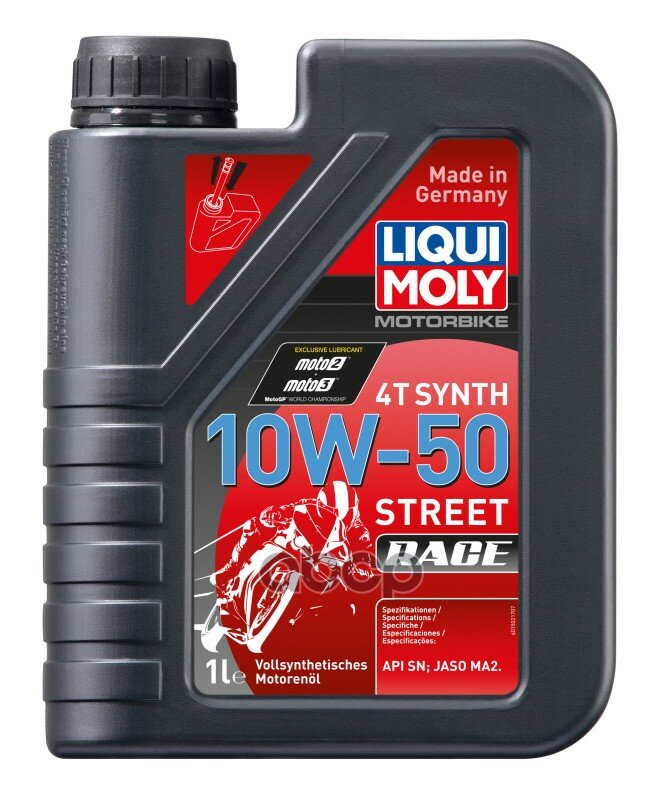 3982 Liquimoly Синт. Мот.Масло Д/4-Т.Мотоц. Motorbike 4t Synth Street Race 10w-50 Sn Ma2 (1л) Liqui moly арт. 3982