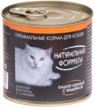 Натуральная формула кон. для кошек паштет нежный с Индейкой 250г (2 шт)