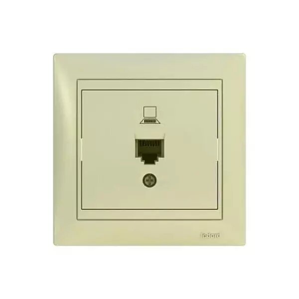 фото Розетка Компьютерная с/у RJ45 LEDARD Novus Слоновая кость