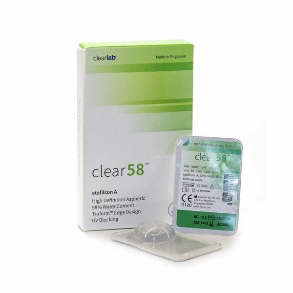 Линзы контактные ClearLab Clear 58 (8.3/-5,75) 6шт