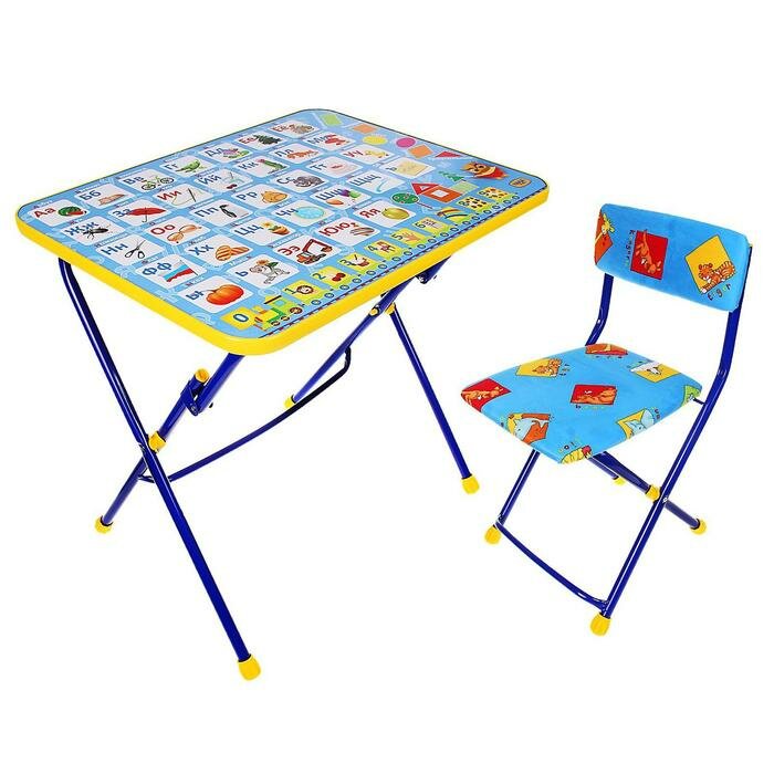Комплект детской мебели «Никки. Азбука» складной: стол, мягкий стул, микс - фотография № 3