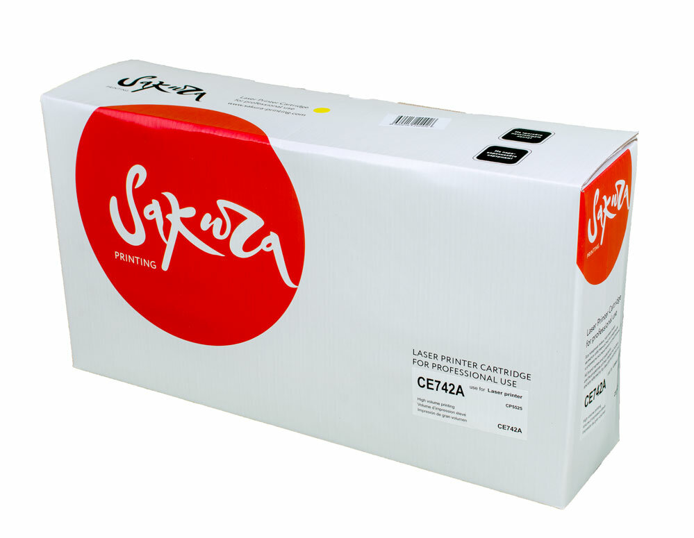 Картридж CE742A для HP Color LaserJet CP5225, CP5225DN, CP5225N желтый