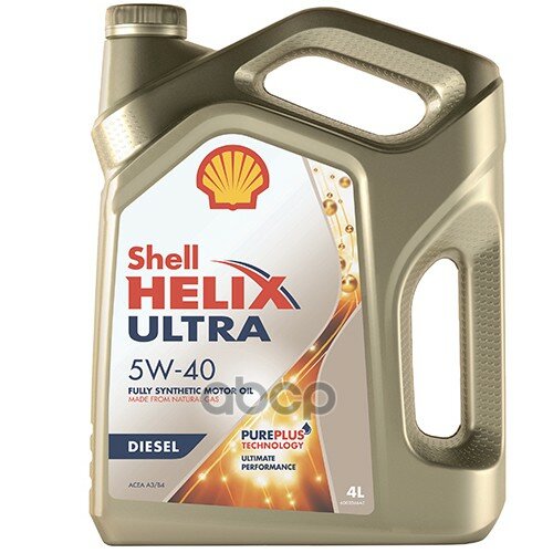 Shell 5w40 4l Helix Ultra Diesel Масло Моторное Синтетическое