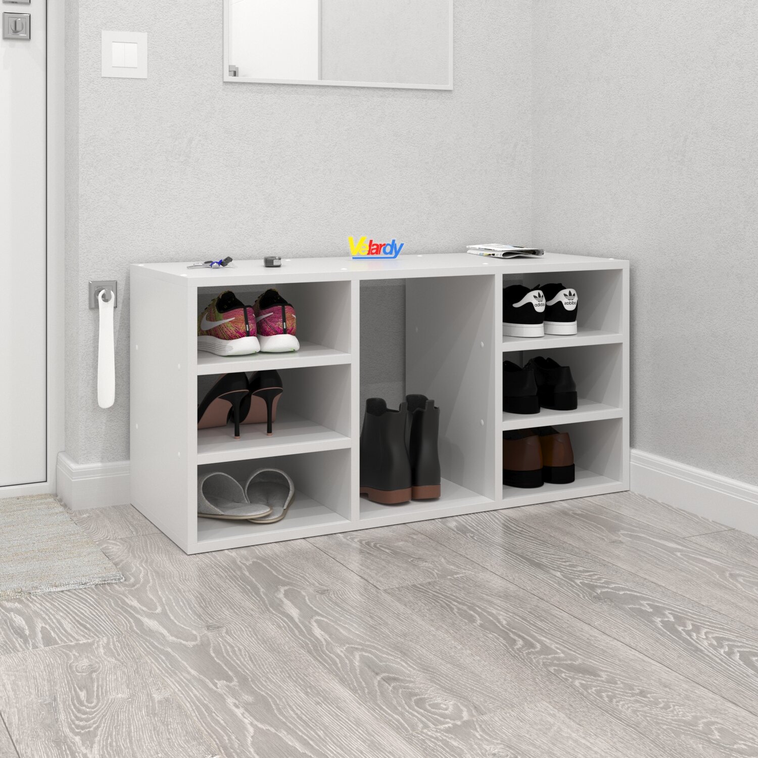 фото Обувница Velardy Pure Pro 2, 90x35x45мм, Белый