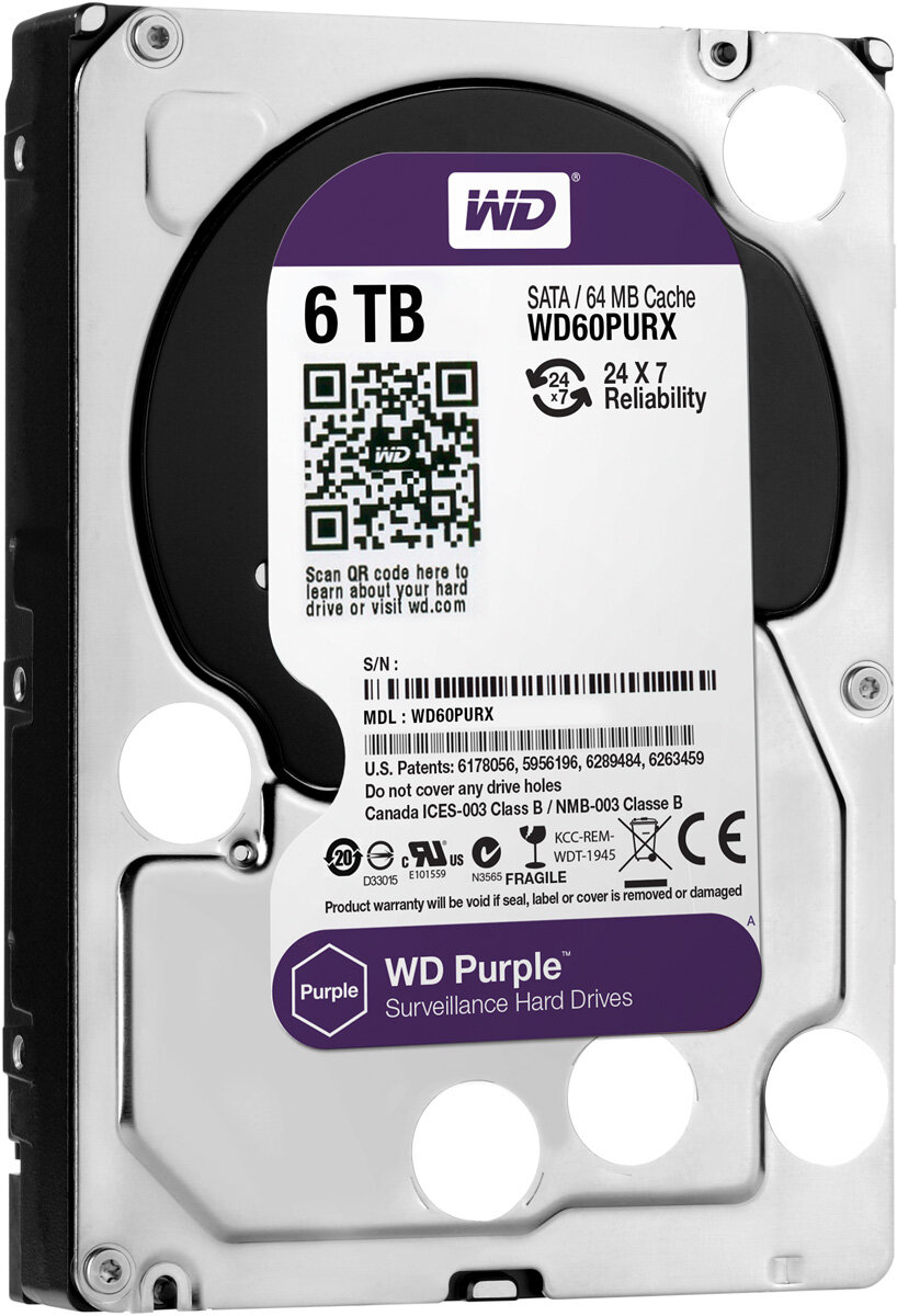 WD Purple 6TB внутренний жесткий диск (WD60PURX)