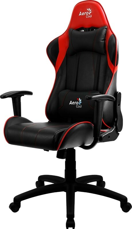 Игровое кресло Aerocool AC100 AIR Black Red , черно-красное, до 150 кг, ШxДxВ : 69x70x121-131см, газлифт класс 3 до 100 мм, механизм "Бабочка&quo