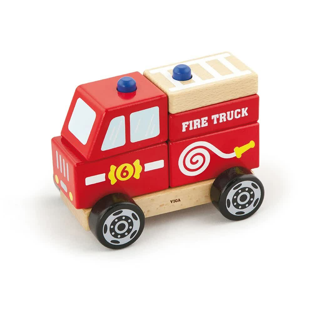 Сборная пожарная машина(дерево) в коробке VIGA 50203